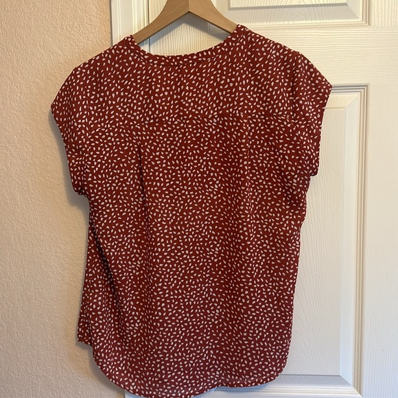 FUN2FUN Lillian Tie Sleeve Blouse Dark Pink Size Medium - Picture 3 of 3